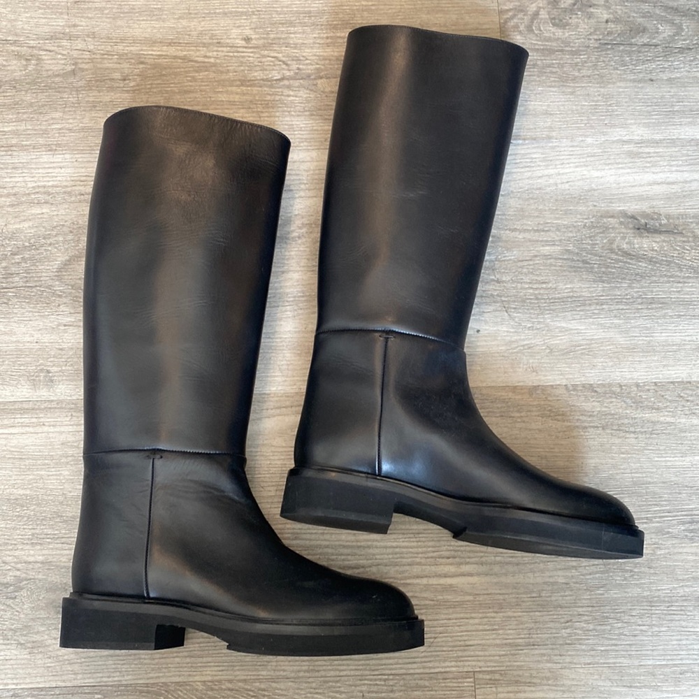 KHAITE black leather Derby Riding Boots- NEVER BEEN WORN
